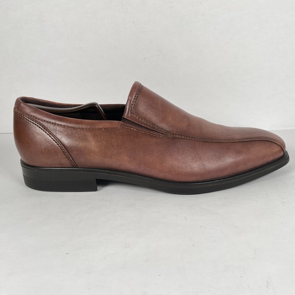 Ecco Other - Ecco Queenstown Loafers Mens Size 46 US 12 Brown Leather Bicycle Toe Dress Shoes